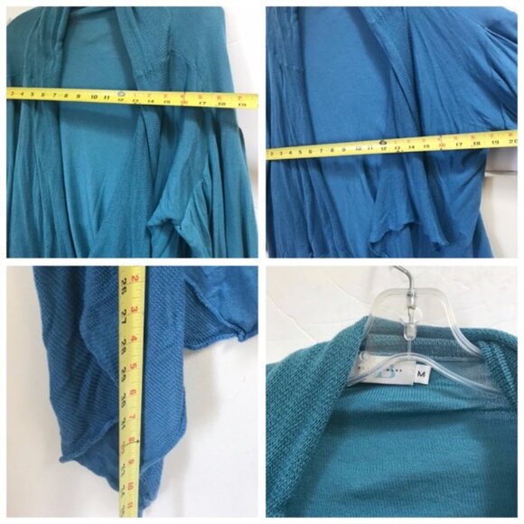 Alice Blue NEW Twin Set Open Cardigan Lightweight Drapey Tank Top Cotton Knit M - Picture 8 of 16